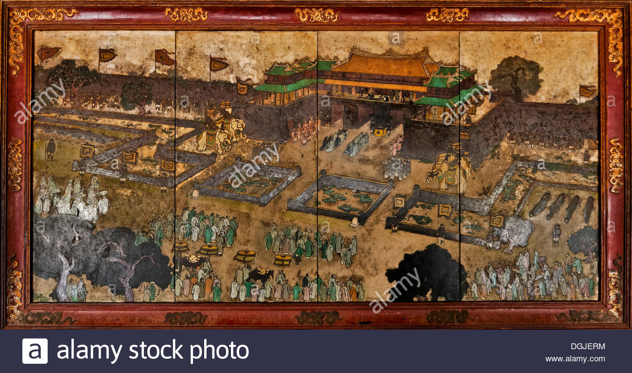 1300x767 Ancient Wall Painting Of The Thai Hoa Palace Complex, Hoang Thanh - Forbidden City Painting