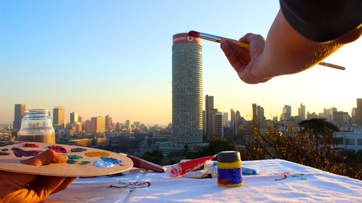 523x294 Color. Point. Line. Shape. - Forced Perspective Painting