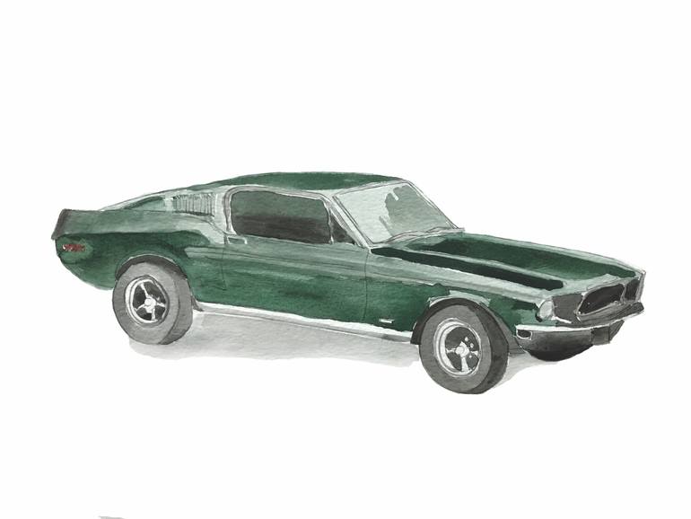 770x578 Saatchi Art Ford Mustang Painting By Painted Rides - Ford Mustang Painting