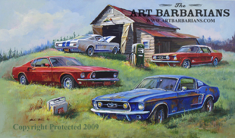 750x443 Wildlife Art Prints Plus Original Paintings With A Wide Selection - Ford Mustang Painting