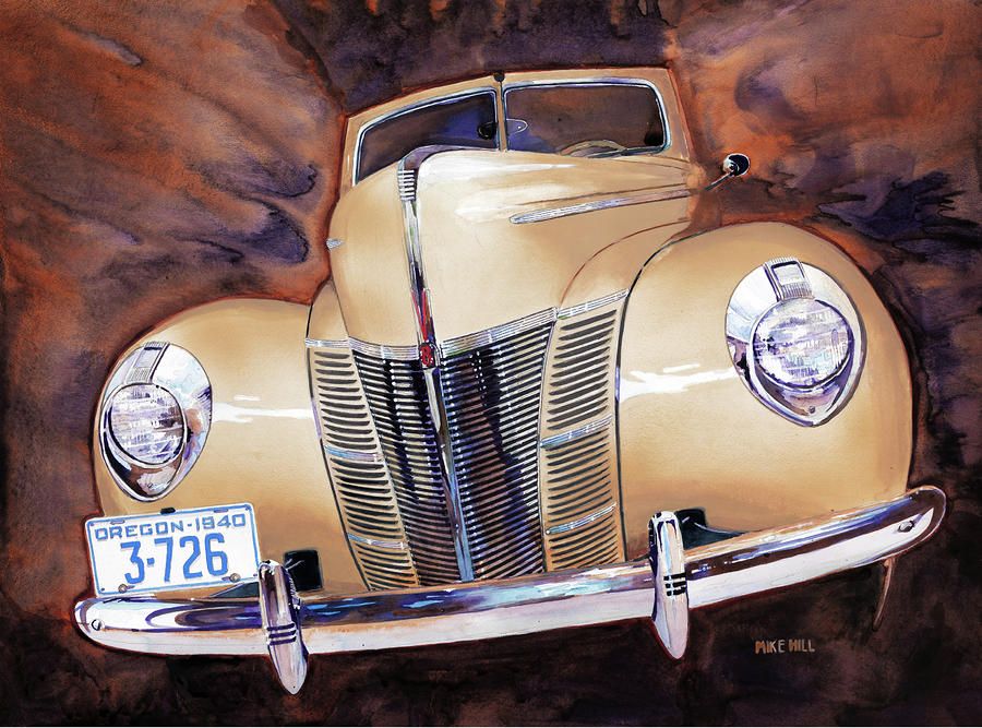 900x667 Forty Ford Painting By Mike Hill - Ford Painting