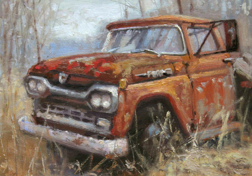 840x586 Tired Old Near Forgotten Ford Truck - Ford Painting