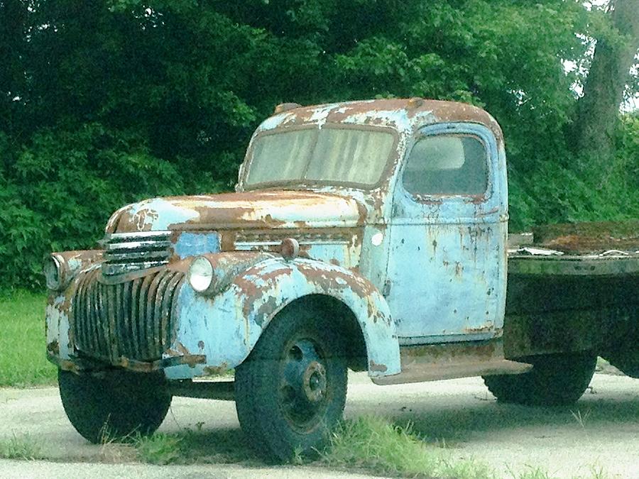 900x675 Old Ford Truck Painting By Frederick Lyle Morris - Ford Truck Painting