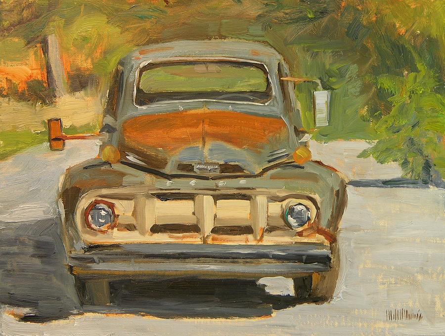 900x680 1951 Ford Truck Painting By Mary Mcinnis - Ford Truck Painting