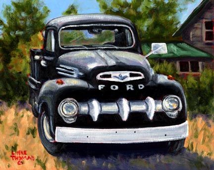 432x344 Vintage Ford Pickup [Illustration] Ford Vintage - Ford Truck Painting