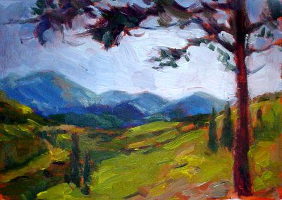 400x283 Oil Painting Tutorials Direct Landscape Painting Demo - Foreground Of A Painting