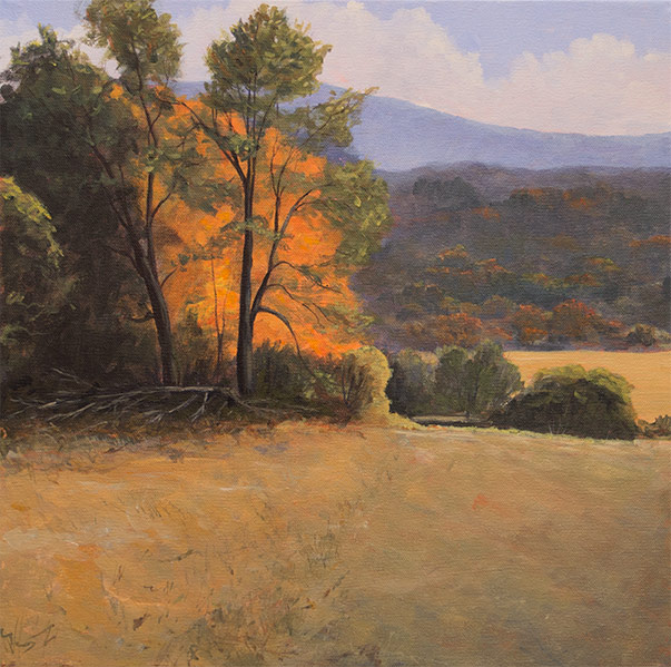 603x599 Painting Luminous Trees Creative Waters Art - Foreground Of A Painting