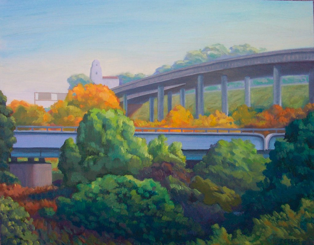 1024x800 California Painter Tony Peters Presidio - Foreground Of A Painting