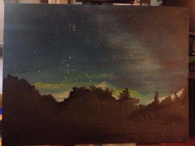 640x480 How To Paint Milky Way Over Shenandoah With Your Fingers - Foreground Painting
