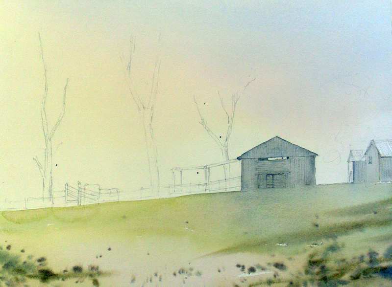 800x587 Watercolor Painting - Foreground Painting