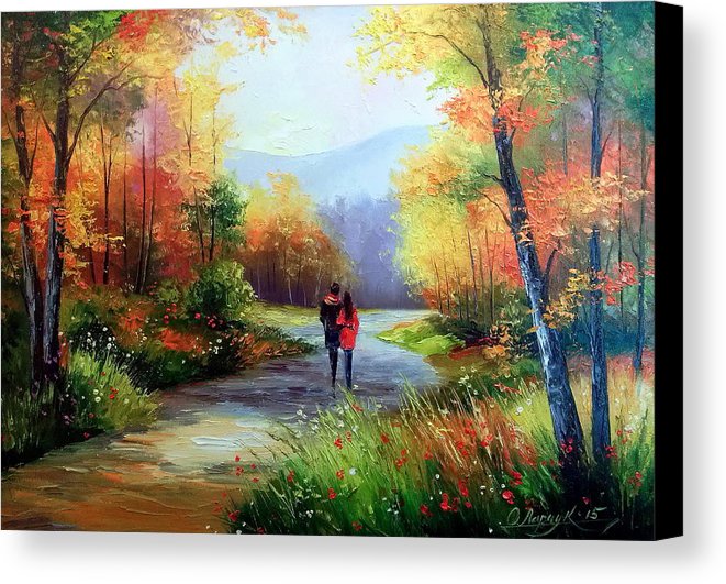 661x531 Walk In Autumn Forest Canvas Print Canvas Art By Olha Darchuk - Forest Canvas Painting