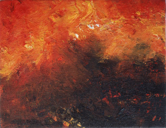 540x415 Forest Fire Paintings By Jennifer Walton - Forest Fire Painting