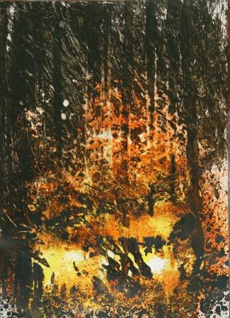 324x448 Impressionistic Paintings Of Forest Fires - Forest Fire Painting