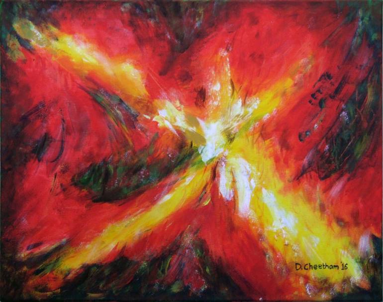 770x606 Saatchi Art Forest Fire Painting By David Cheetham - Forest Fire Painting