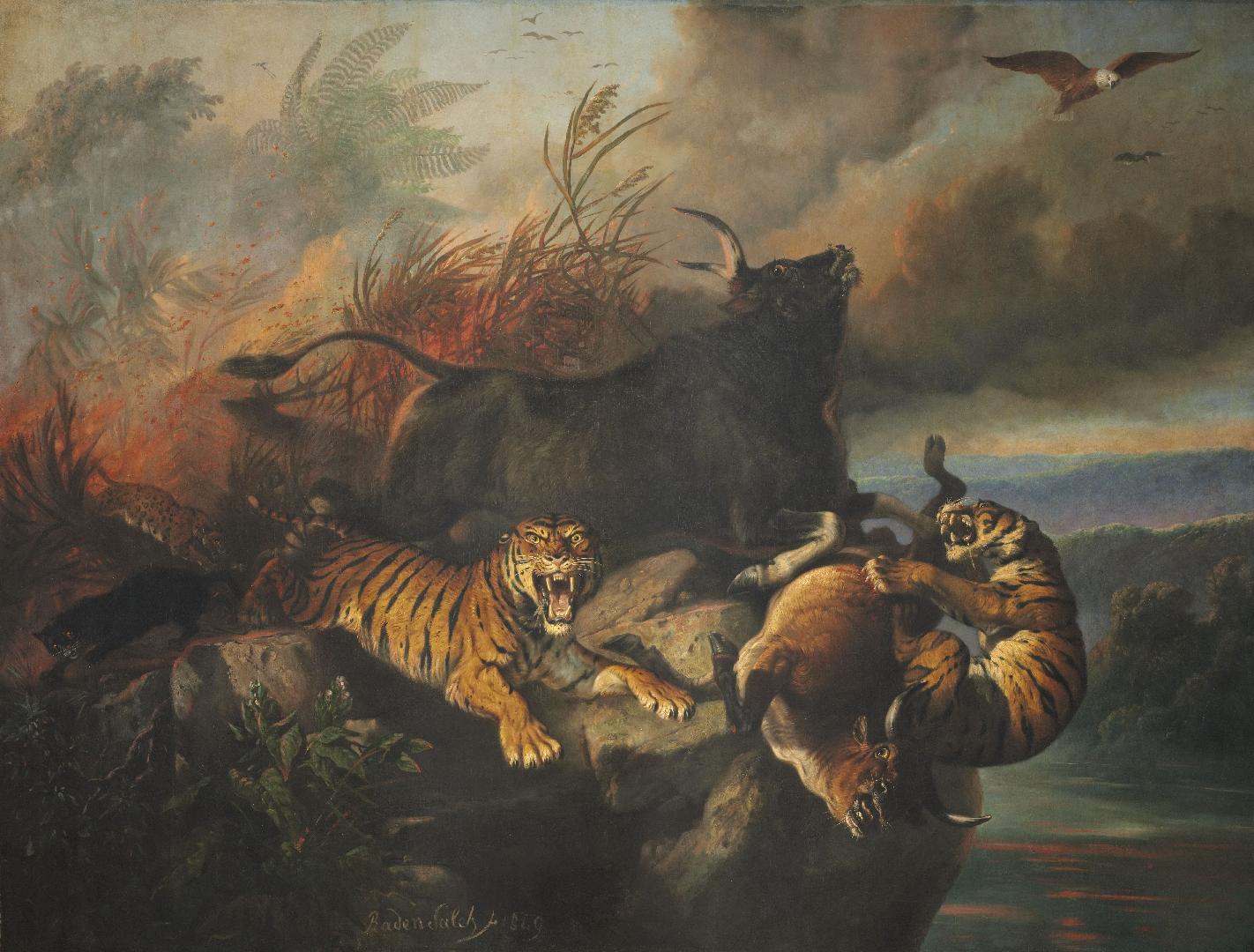 1422x1080 Boschbrand (Forest Fire) National Gallery Singapore - Forest Fire Painting