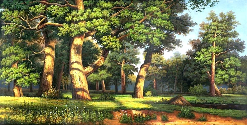 1000x505 Forest Landscape Painting Art Impressionist Forest Landscape - Forest Landscape Painting