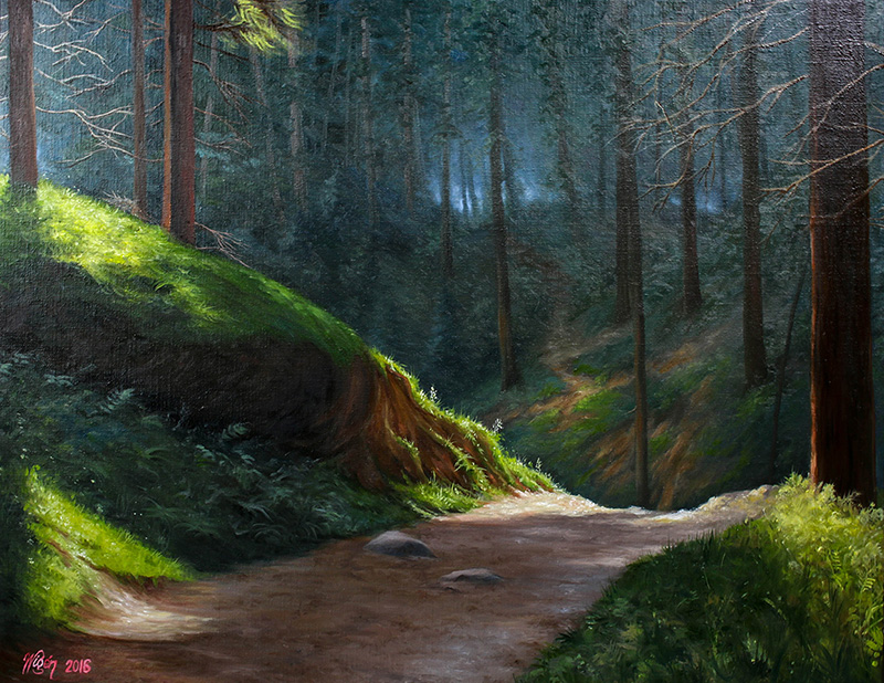 800x618 Landscape Painting Tutorial - Forest Landscape Painting