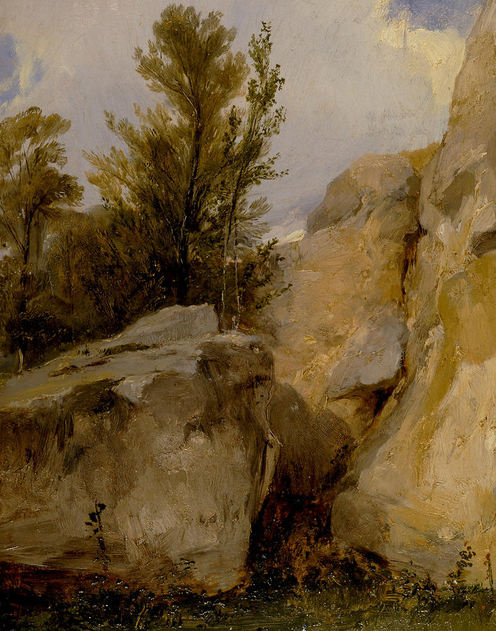 707x900 In The Forest Of Fontainebleau Painting By Richard Parkes Bonington - Forest Of Fontainebleau Painting