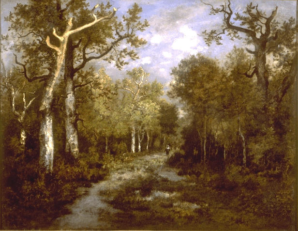 616x477 In The Forest Of Fontainebleau, C.1860 - Forest Of Fontainebleau Painting