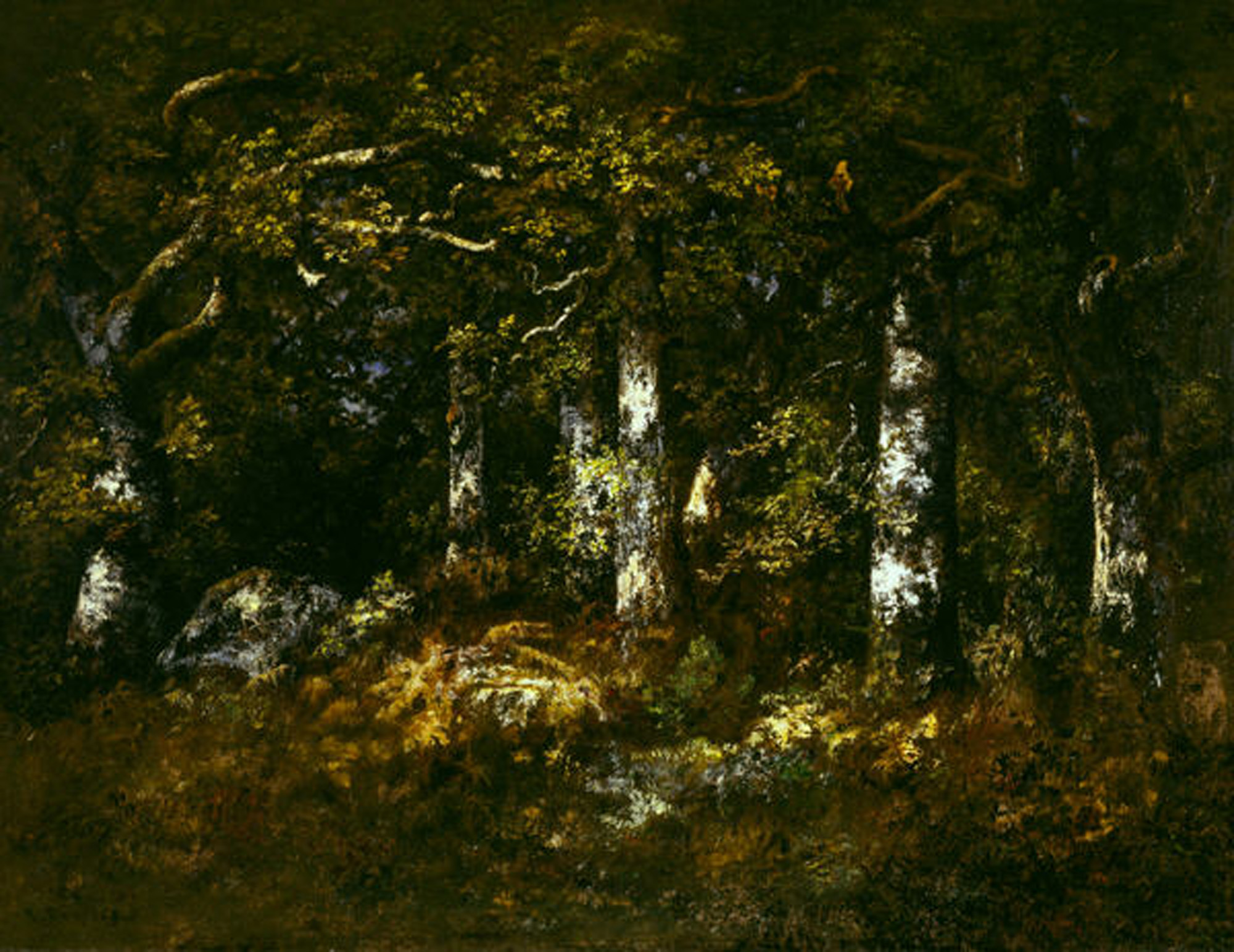 2000x1543 Some Landscapes The Gardens Of Fontainebleau - Forest Of Fontainebleau Painting