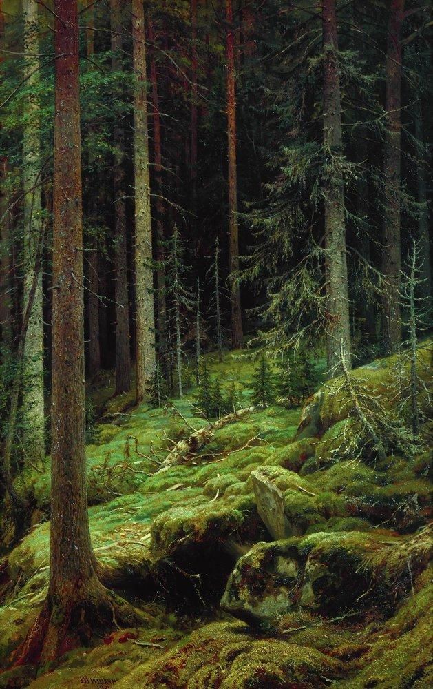 629x1000 Ivan Shishkin Thickets - Forest Painting