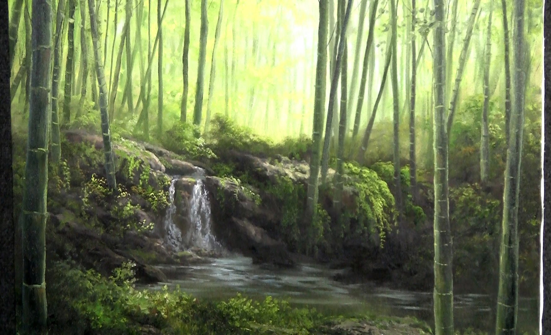 1775x1080 Oil Painting - Forest Painting