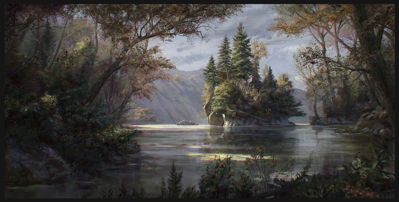 1400x709 Artstation - Forest Painting