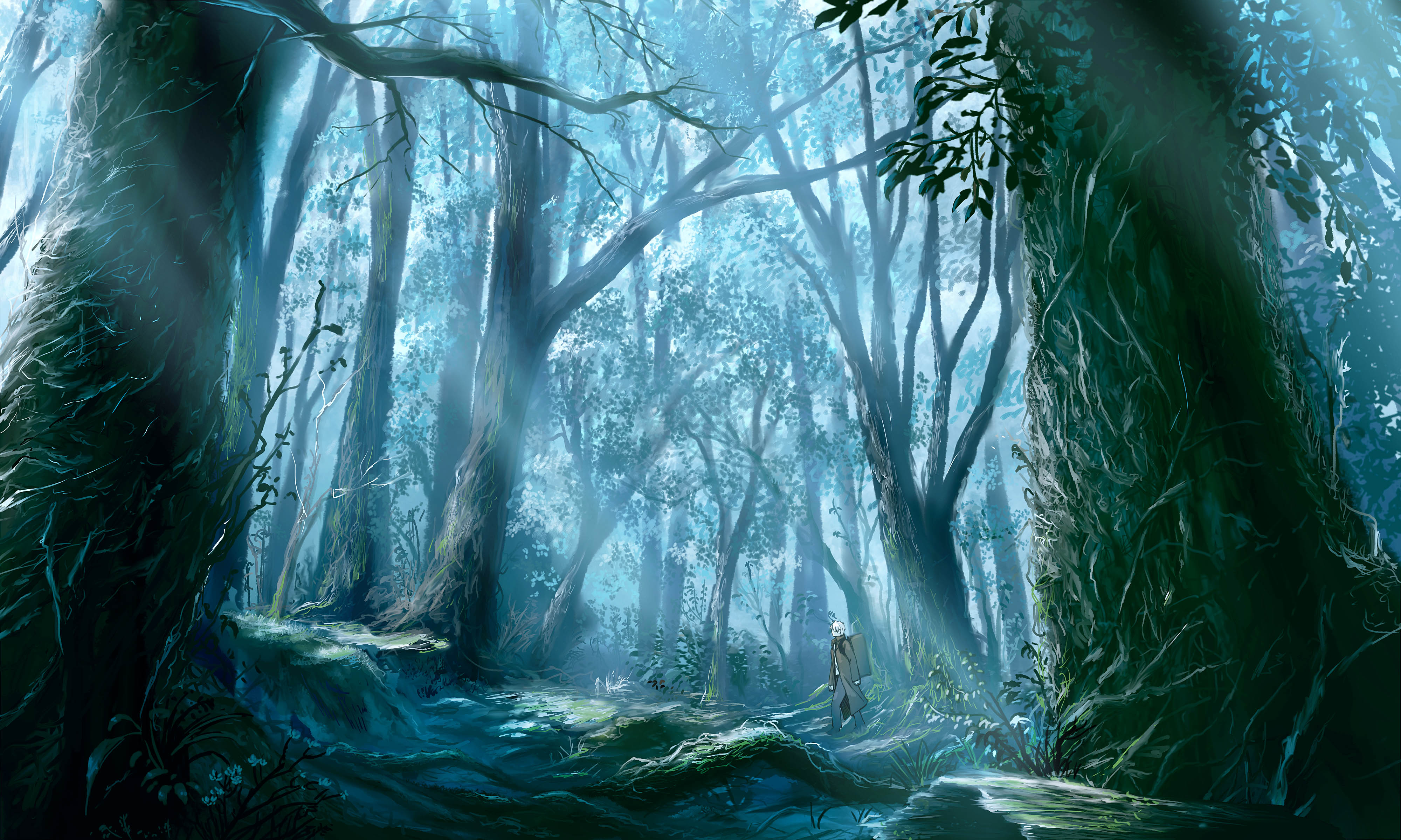 4000x2400 Forest Painting - Forest Painting