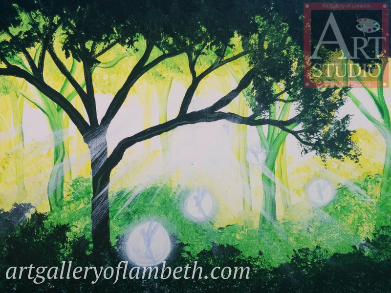 800x600 Enchanted Forest - Forest Painting For Kids