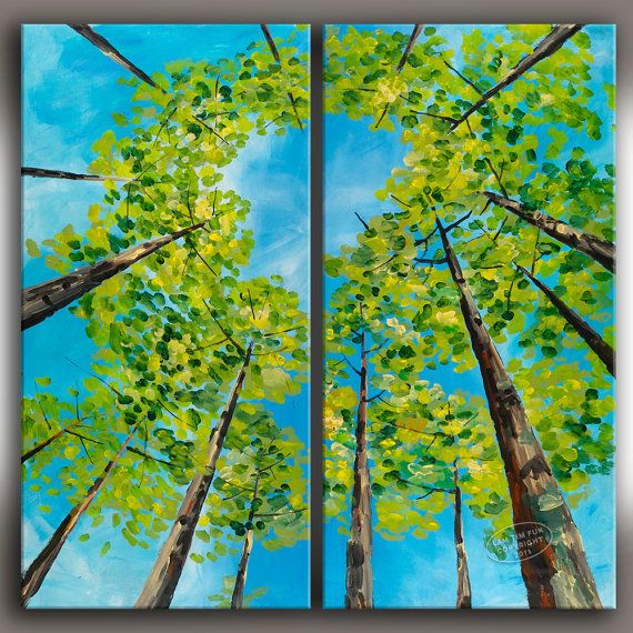 570x570 Best Art Work Images By Beth Gower On Canvases - Forest Painting For Kids