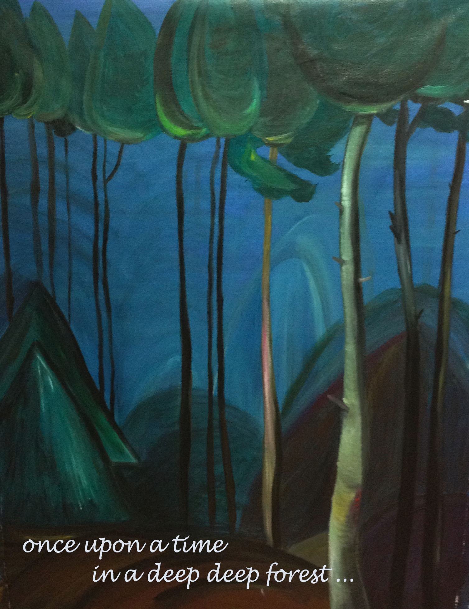 1508x1960 Paintings Telling Stories Squeeeze - Forest Painting For Kids