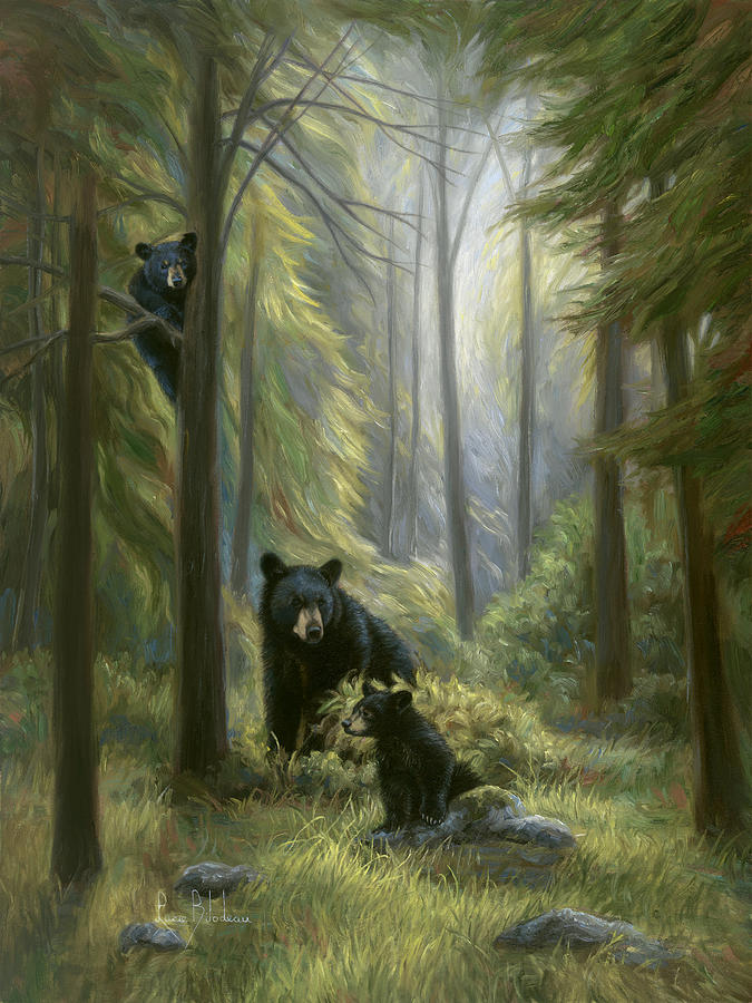 675x900 Spirits Of The Forest Painting By Lucie Bilodeau - Forest Painting Images