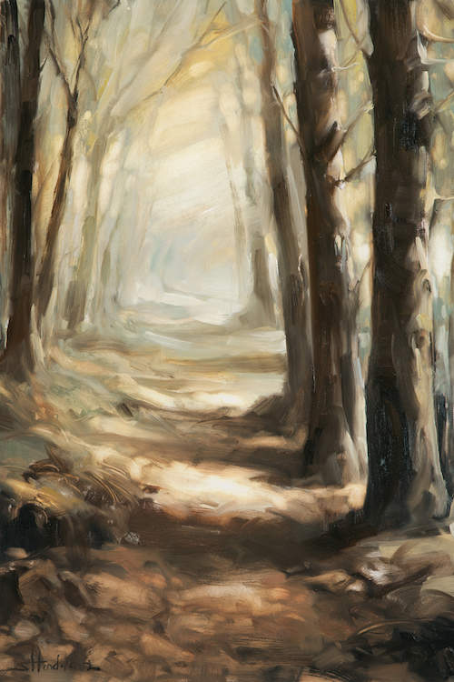 500x750 Forest Path Oil Canvas Art Print By Steve Henderson Icanvas - Forest Path Painting