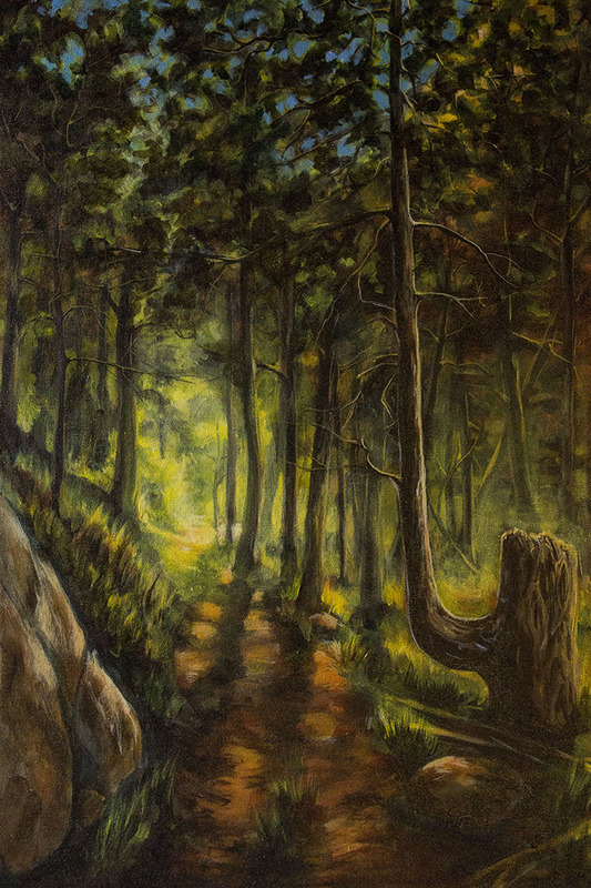 Forest Path Painting At PaintingValley Com Explore Collection Of   Forest Path Painting 13 