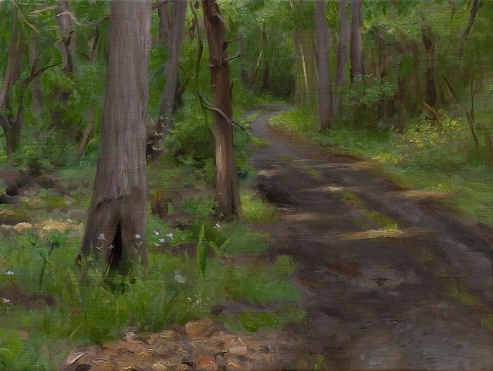 1000x752 Joseph Q. Daily - Forest Path Painting