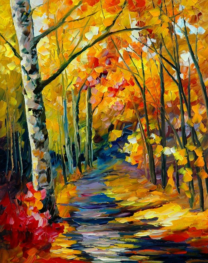 713x900 2018 Unframed Print Russian Federation Color Oil Painting Forest - Forest Path Painting