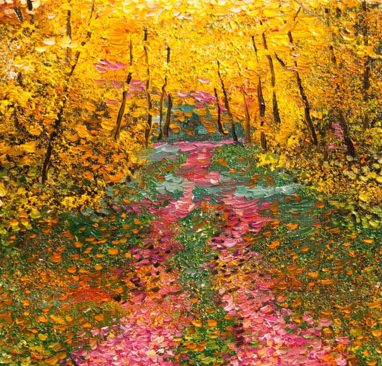 770x737 Saatchi Art Forest Path Painting By Stantakiewicz Artgallegy - Forest Path Painting