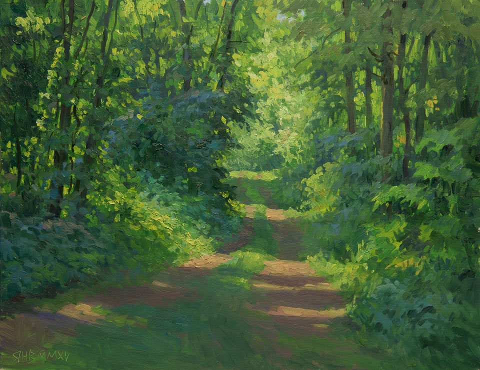 960x739 Bob Bonawitz American Impressionist Paintings - Forest Path Painting