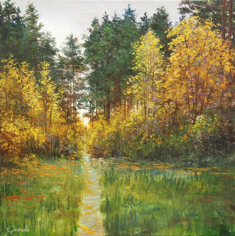 Forest Path Painting At PaintingValley Com Explore Collection Of   Forest Path Painting 6 