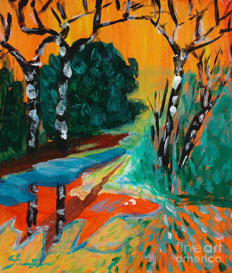 763x900 Forest Path Miniature Painting By Lidija Ivanek - Forest Path Painting