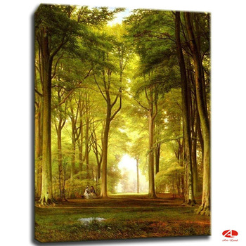 350x350 Museum Quality Forest Oil Painting For Sale - Forest Scene Painting