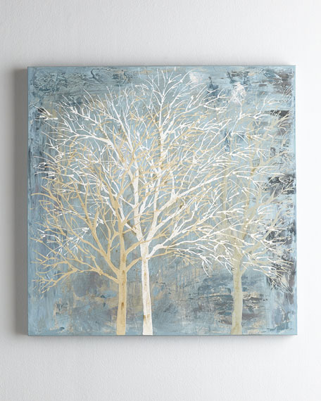 456x570 Forest Silhouette Original Painting - Forest Silhouette Painting