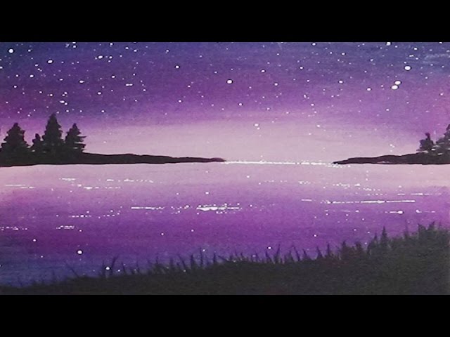 640x480 Youtube Gaming - Forest Silhouette Painting