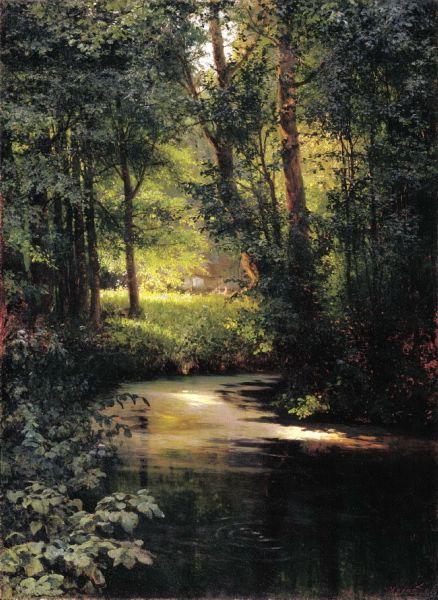 438x600 Miasoyedov Gregory - Forest Stream Painting