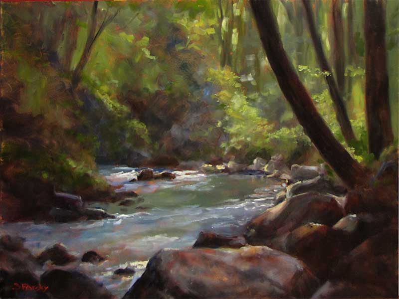 800x600 Stephen Filarsky - Forest Stream Painting