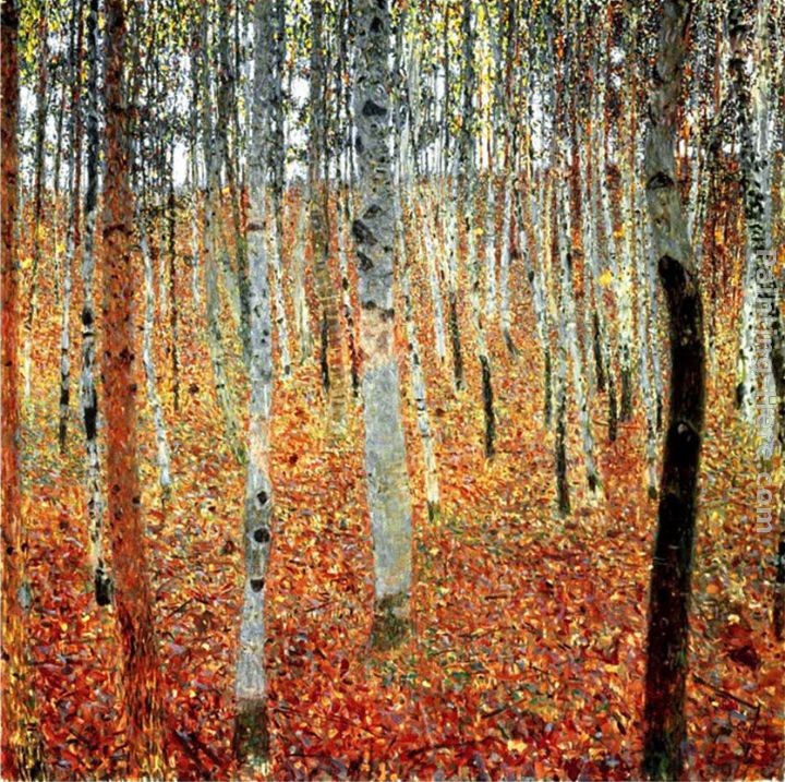 720x717 Gustav Klimt Forest Of Beech Trees Painting Best Paintings For Sale - Forest Trees Painting