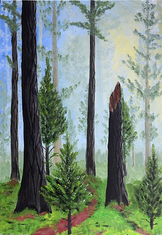 330x480 The Art Of Wim Tewinkel - Forest Trees Painting