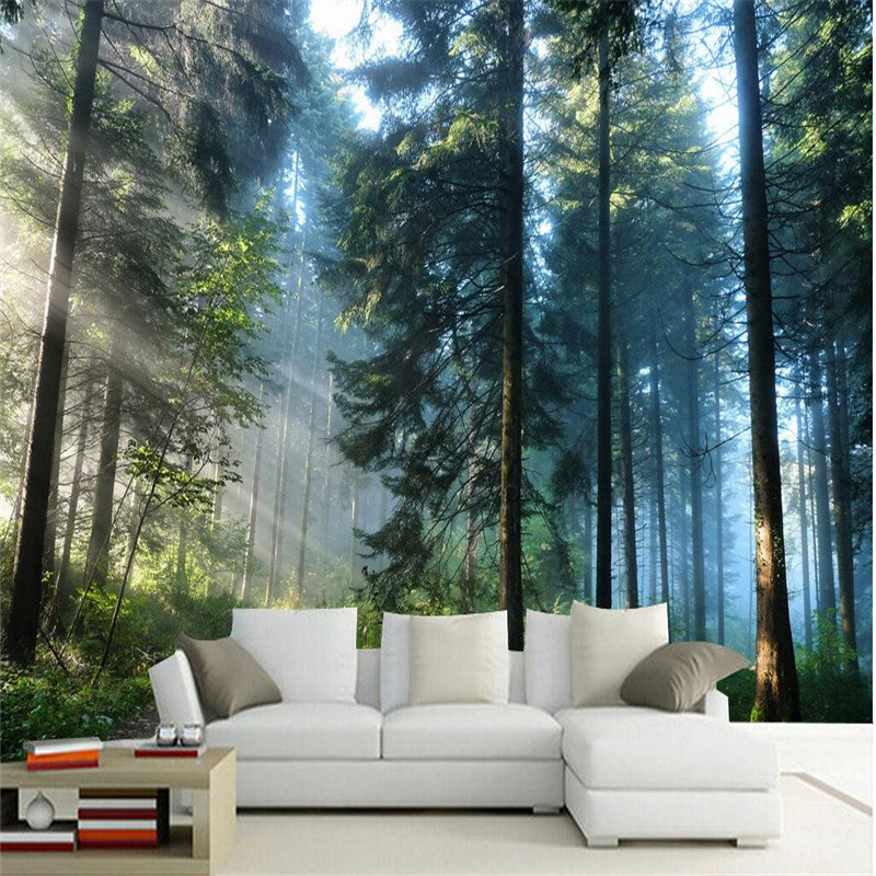 800x800 Beibehang Painting Living Room Natural Forest Tree Wall Art Photo - Forest Trees Painting