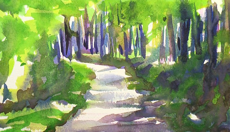 750x431 5 Beginner Watercolor Painting Fixes Watercolor Painting Lesson By - Forest Watercolor Painting