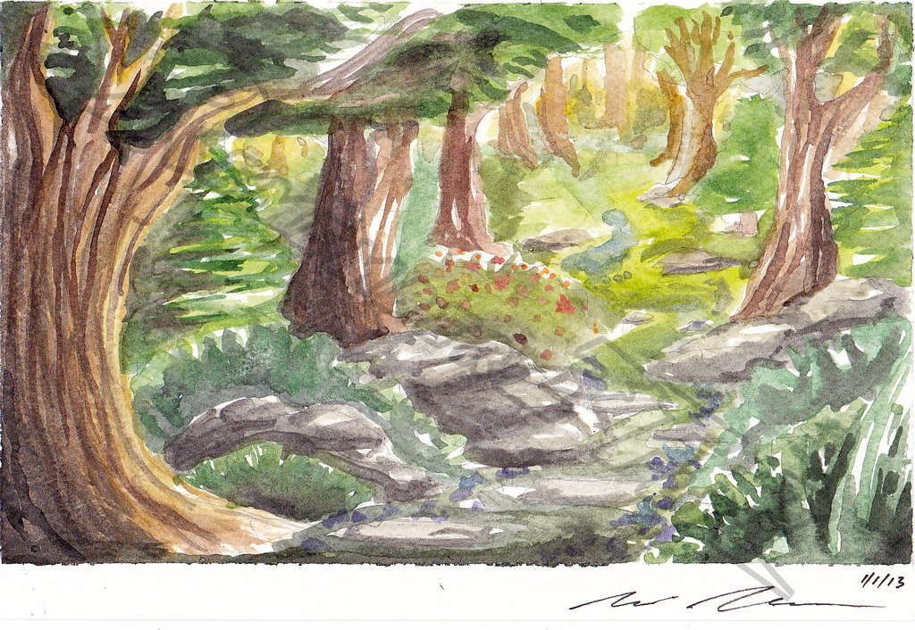 1024x706 Forest Watercolor Painting By Remember2fly1 - Forest Watercolor Painting
